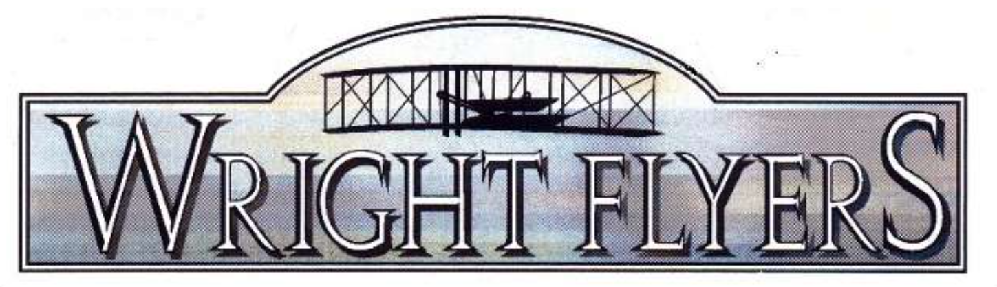 Wright Flyers club logo featuring a vintage biplane